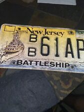 USS New Jersey battleship license plate L@@K picture