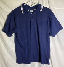 Vtg. Bold Spirit Short Sleeve Polyester Cotton Logo Polo Shirt Women's Blue M picture