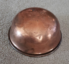 Vintage Hammered Rimmed Round Bottom Copper Bowl 9