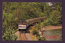 LMH Postcard  1982 AMTRAK ADIRONDACK Train  AMTK F40PH #343  Lake Champlain NY picture
