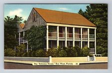 Key West FL-Florida, The Bahama House, Exterior, Shrub Lined, Vintage Postcard picture