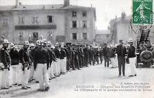 CPA 38 BOURGOIN CONGRESSES OF FIREFIGHTERS COMPANY AND PUMP AUTOMOBILE picture