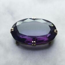 Japanese Antique Glass Purple Wine Crown Obi-Dome 488 Hairpin picture