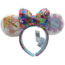 Disney~Park Minnie Ears Bow Sequin it's a small world Clock Mickey Cos Headband picture
