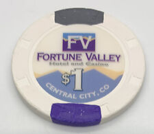FORTUNE VALLEY $1 Casino Chip CENTRAL CITY Colorado Paulson H&C picture