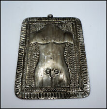 Vintage Greek Orthodox Tama Votive Ex Voto Male Torso Silver Color #RA738 picture