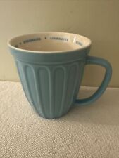 STARBUCKS 2006 Baby Blue Cream Ribbed Coffee Mug Cup 16 oz RARE Classy picture