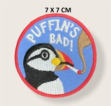 Puffins Bad Round Classic Embroidered Iron sew on Patch Badge Jacket Jeans N-988 picture