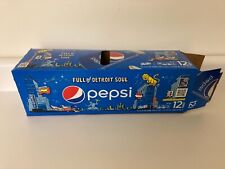 #2  2021 DETROIT MICHIGAN Pepsi SODA 12 PACK EMPTY BOX Motor City Lions Tigers picture