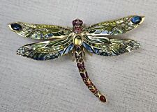 Gorgeous Vintage Jay Strongwater Bejeweled Dragonfly Figurine Figure picture