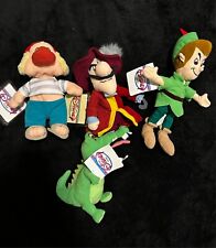 RARE Vintage Disney Store Plush Lot Of 4. Peter Pan, Smee, Crock, Hook NWT picture