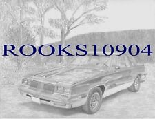 1986 Oldsmobile Cutlass 442 CLASSIC CAR ART PRINT picture