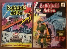 VINTAGE CHARLTON COMICS ~ BATTLEFIELD ACTION #18 1958, #44 1962. Both VG NICE picture