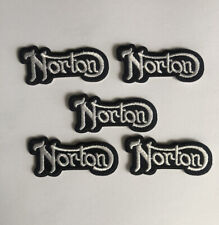Norton classic motorcycle set of 5 iron/Sew on Embroidered patches U.K. 🇬🇧 picture