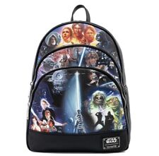 Loungefly Star Wars Original Trilogy Triple Pocket Mini Backpack NEW picture