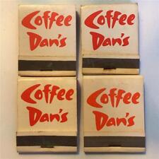 Vtg Coffee Dan's MATCHBOOK Lot 4 Googie Rare Los Angeles Hollywood Shop 50s 60s picture