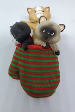 Hallmark Hand Painted Prototype 1984 Three Kittens in a Mitten Ornament picture