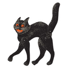 HALLOWEEN Decoration Jointed BLACK SCRATCH CAT Vintage Beistle 1928 Reproduction picture