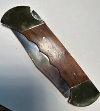 Vintage Antique Stainless Pakistan Large Single Blade Folding Pocket Knife picture