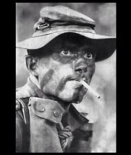 Vietnam War US Army Ranger PHOTO Smoking Cigarette THOUSAND YARD STARE picture
