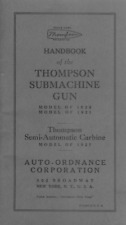 64 Page 1921 1928 1929 HANDBOOK OF THE THOMPSON SUBMACHINE GUN Manual on CD picture