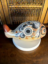 Beautiful Tonala Mexico Folk Art Pottery Large Fish Sculpture 6