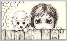 Postcard: Walter (Margaret) Keane, The Waif, ca. 1964, Unposted picture