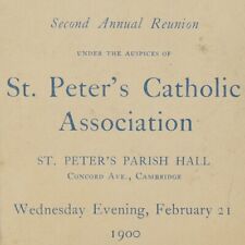 1900 St Peter's Catholic Association Daly's Orchestra Concord Avenue Cambridge picture