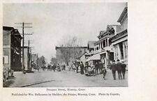 circa 1905 Moosup CT postcard, Prospect  Street, people picture