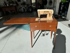 Vintage 1960's Singer Sewing Machine 404 with Fold-Out Cabinet Table picture
