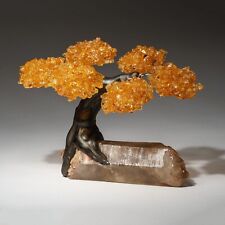 Small Genuine Citrine Clustered Gemstone Tree on a Quartz Crystal (Joyful Tree) picture