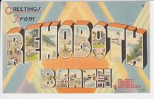 Greetings from Rehoboth Beach Delaware vintage DEL Postcard view UN-POSTED USA picture
