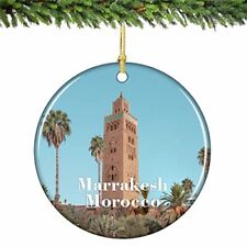 Marrakech Morocco Christmas Ornament Porcelain 2.75 Inches picture
