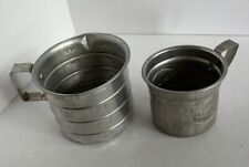 Vintage Tin Measuring Cup And Drinking Cup picture