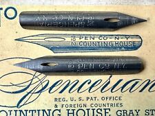 Two Vintage Spencerian Counting House No. 2 Antique Fine Point Dip Pen Nibs picture