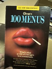 Vintage 1986 Chicago Tribune 100 Menus Restaurant Guide Book picture