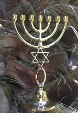Amazing Classic Gold Plated Jewish Menorah 7 Branches 9