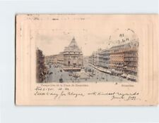 Postcard View of Place de Brouckère Brussels Belgium Embossed Card picture