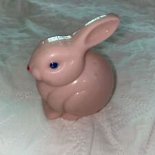 Vintage Easter Plastic Pink Knickerbocker Bunny Rabbit Rattle picture