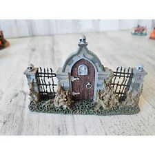 Lemax door gate cemetery entrance Halloween village accessory picture
