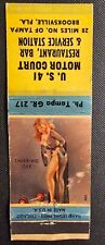 SEXIST VINTAGE Matchbook Cover PINUP US 41 Motor Court Brooksville FL Tampa  picture