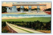 c1940s America's Dream Highway and Longest Stretch on PA Turnpike Postcard picture