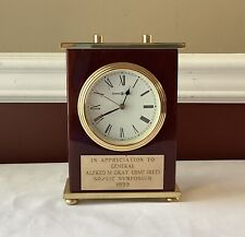 US General A.M. Gray U.S.M.C. Howard Miller Rosewood Clock - Marine Corps, 1999 picture