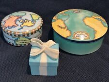 Tiffany & Co. 3 Ceramic Boxes Collectibles No Original Box.-E285 picture