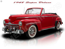 1948 Ford Super DeLuxe Convertible New Metal Sign: Fully Restored picture