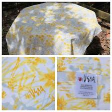 vtg VERA Neumann Yellow Gold Watercolor Floral Cotton Tablecloth 67