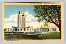 Bethesda MD-Maryland, United States Naval Hospital, c1949 Vintage Postcard picture