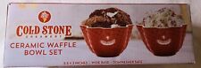 Bowls 2 Pc Set Cold Stone Creamery Waffle Ice cream Summertime Present Gift picture