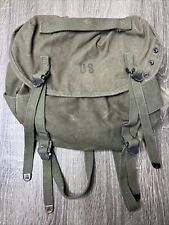 VTG Vietnam Era US Army USGI M-1961 OD Green Canvas Field Pack Buttpack Great A1 picture