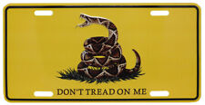 GADSDEN FLAG DON'T TREAD ON ME AMERICAN FLAG LICENSE PLATE TAG 6 BY 12 INCHES picture